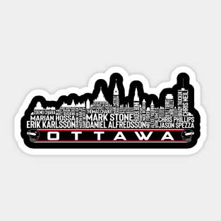 Ottawa Hockey Team All Time Legends, Ottawa City Skyline Sticker